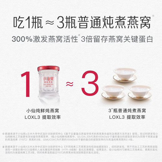 Xiaoxianer Eintopf [Neue Produkte auf dem Markt] Frisch gedünstetes Vogelnest kleine frische Flasche 43G nahrhafte Ernährungsprodukte für schwangere Frauen und ältere Sofortvogelnest -Wöchentliche 43G*7 Flaschen - Low Zucker