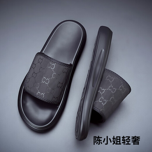 GPHF Slippers japoneses Summer 2025 Nuevos zapatos de playa de suela suave de moda y versátiles para hombres que usan zapatillas impermeables y a prueba de olores Black 6189 Modelo 38 actualizado 38