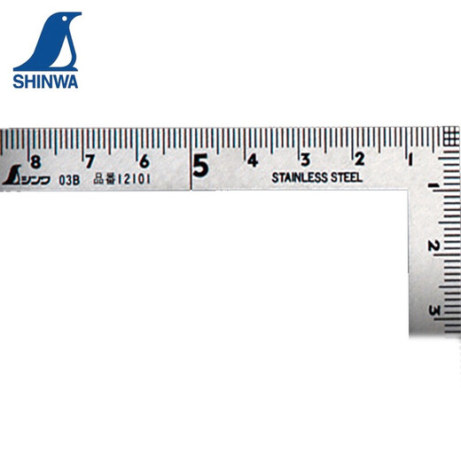 
Wenzhi Dehe He Determination 10*5cm ultra-small curved size three-inch craftsman 12101 stainless steel small corner ruler with the same front and back ruler with the same front and back ruler