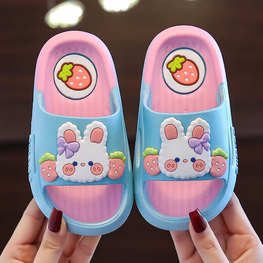 Ye Yu Kinderstaatsruder für Mädchen Kaninchenlochschuhe Sommer neuer Stil nicht rutscher Soft Sohle Eltern -Kind Innenhauptbild Modell 34 -35 Größe -(innere Länge 21,49 cm)