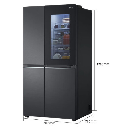 LG-Kühlschrank S651MC78 655L Doppeltüren, Perspektivenfenstertüren, mittlere Türen, mehrdimensionaler Windvorhang, Doppelwindsystem, luftgekühlt und frostfrei