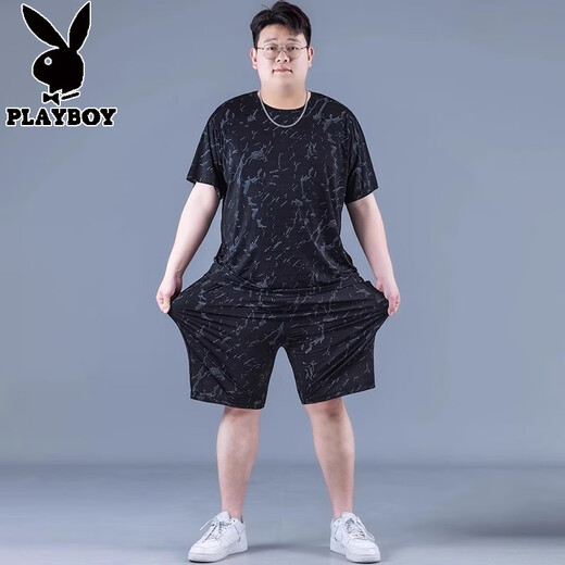 Playboy Ice Silk Set Set Мужской летний большой большой размер