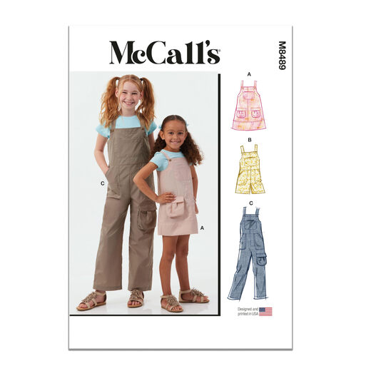 McCall's Kids and Girls Pinafore and Overalls Seam Pattern