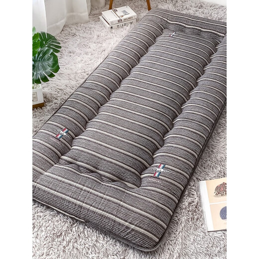 Yusen Yiwu Day Care Mattress 70x170 Student Dormitory Thickened Mattress Foldable Tatami Single and Double Bunk Bunk Sheep Velvet - Gray (Non-Slip) Thickened 6cm 70*170cm Kindergarten