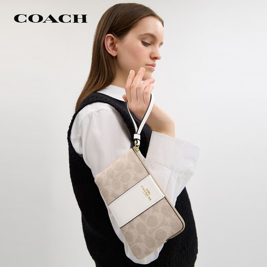 
CoaCH (COACH) [Brand Direct Supply] Women's Zipper Wrist Bag Small Wallet Clutch Clothes Yellow CW854IMXDM