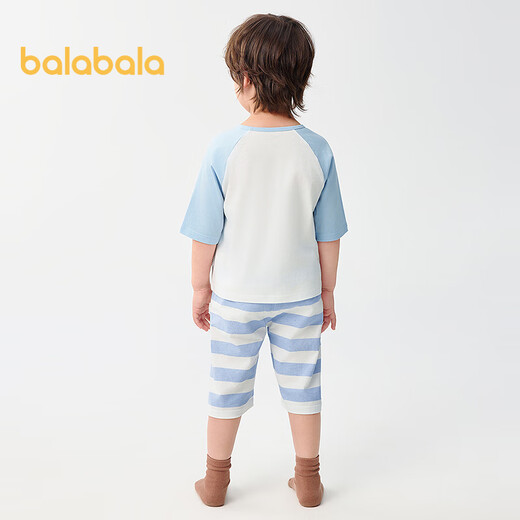 Balabala children's pajamas set spring and summer air conditioning suits for boys and girls home clothes for children small children 209225171201