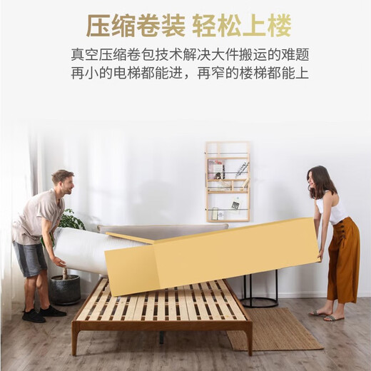SHARENOW五星酒店希尔顿静音弹簧独立乳胶床垫真空压缩卷包席梦思超软加厚 希尔顿零压舒适款【28厚】 1350mm*2000mm