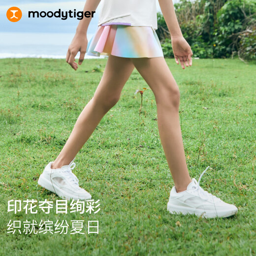 moodytiger [Fairy Family] Girls Short Skirt Soft Skin-Friendly Summer Children's Skirt Anti-Exposed Printed Sports Skirt