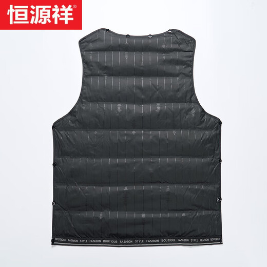 恒源祥羊绒大衣男双面呢男士羊毛外套中老年商务休闲可拆鹅绒内胆呢子衣 22007灰色 L 175码-建议体重130-145斤