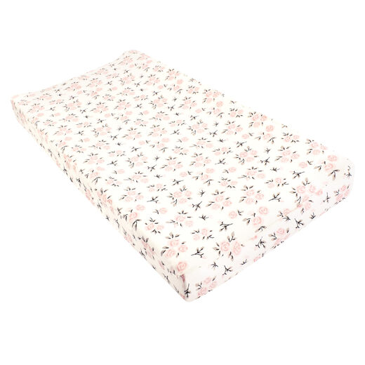 HUDSON BABYBABY Changing Pad Cover Neutral Pink Floral