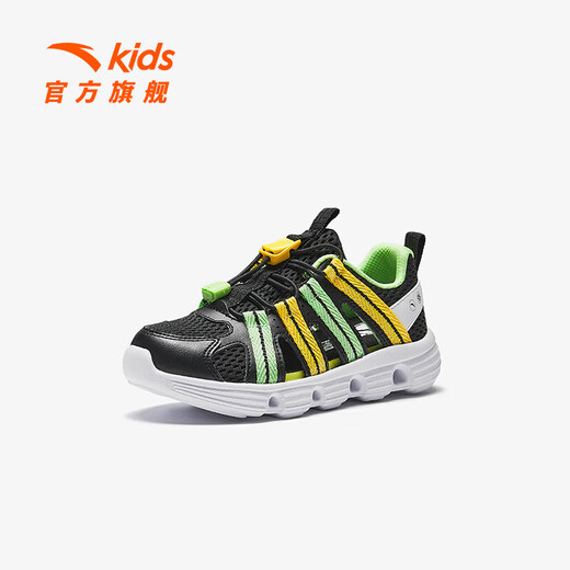 ANTA Children's Sandals Boys' Shoes Sports Shoes 2025 Summer New Outdoor Baotou Water and Land River Shoes Beach Shoes Black/Anta White-3 30