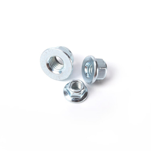 Kezhitu GB6187 Écrou de verrouillage de bride métalle hexagonal, tous écrous de surface de bride hexagonale en métal, bride M5 * 6 * 8 * 11,3 * 0,8