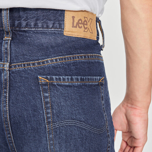 Lee25春夏新品723修身中腰直筒五袋款中深蓝男牛仔裤 中深蓝 30 