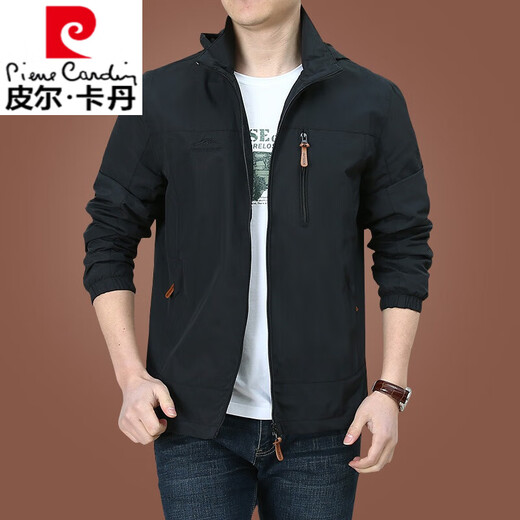 皮尔卡丹（pierre cardin）户外男士外套秋冬季2025新款中年男装秋装上衣服加绒夹克男春秋厚 9898黑色 款 加绒 M