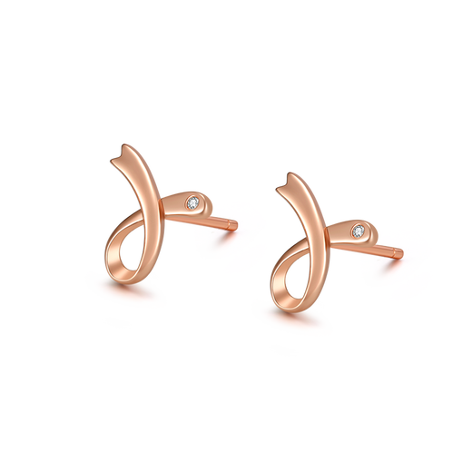 Laomiao S925 Silver Earrings with Bow Knot 02 Gift Bow Earrings/About 0.50g