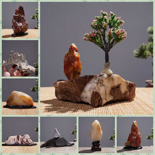 Achat rohe Steinornamente 0 Wind Lingshi Gobi Stein Farbe Jade Taihu Stein Lingbi Stranger Stein Anhänger Armband Halskette A1-4 Z-691