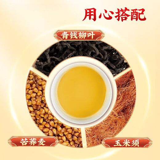 Beijing Tongrentang Qingqian Liu Bird Buckwheat Corn Scarf Tea can be made with Pueraria root chrysanthemum tea health tea soaked in water and drink together 160g 5 boxes [Consolidation Pack] Buy 3 Bonus 2 Qingqian Liu Tea is made with blood pressure, blood lipids, blood sugar, and three high medicinal tea
