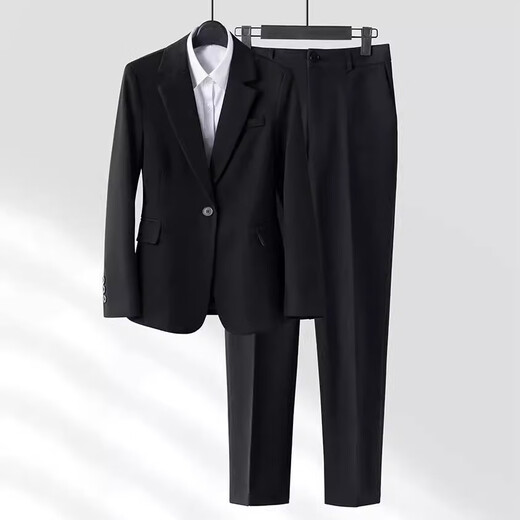 Punizi suit suit for women spring and autumn new Korean style professional wear fashionable temperament college student suit formal work wear overalls SY6528# gray suit + white shirt + pants 4XL