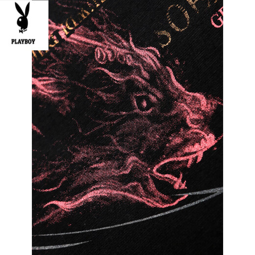 花花公子（PLAYBOY）桑蚕丝棉短袖t恤男士2025年夏季新款休闲潮流男装百搭冰感体恤 13807#蓝色 冰丝短袖T恤 M 165 100-115斤