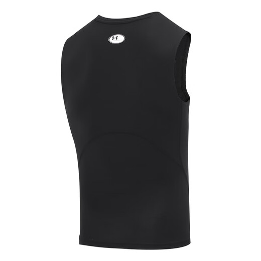 Under Armour Vest Men 2025 Summer Nuevo entrenamiento elástico de secado rápido Baloncesto transpirable Camiseta sin mangas ropa Fitness Fitness apretada/sugirida para elegir dos tamaños negros M
