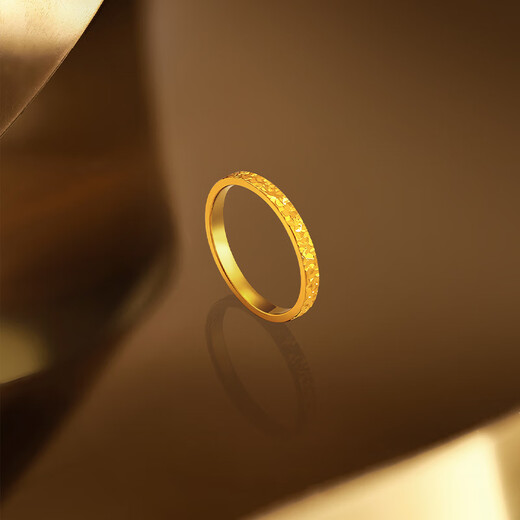 
Zhou Sai Fu's shattered ice gold 999 gold ring girl birthday gift price A0113247 No. 13 About 1.9g