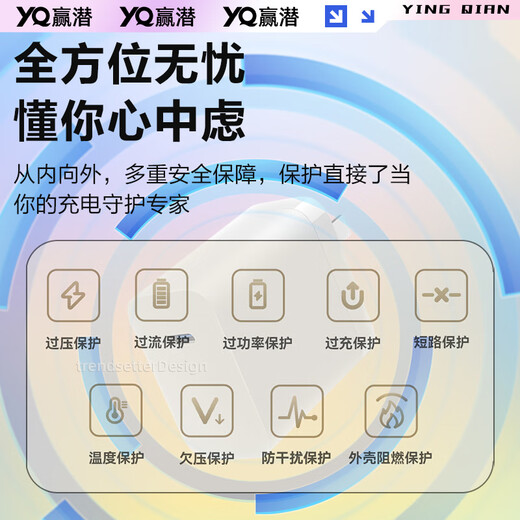 赢潜适配苹果笔记本电脑充电器45W/60W氮化镓电源适配器MacBookair/pro A1369 A1370  A1304A1278A1181