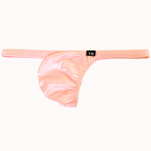 G-STATION TM series sexy men's thong high elastic, soft and comfortable polyester thin breathable ultra-low waist tight underwear sky blue 1 pair L (day size is too small)