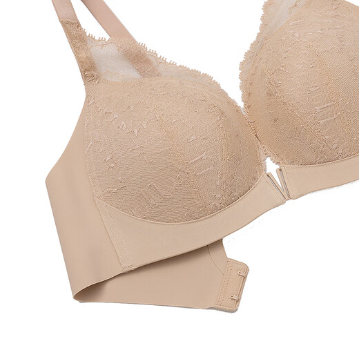 Liebe Frühlings- und Sommerunterwäsche für Frauen, Jianyun, kein Stahlring, mittelgroßen, dicken versteckten Löchern, kleine Brüste, gesammelte BH, Am17A701, nackte Hautfarbe, CM0 80B