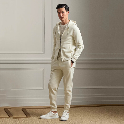 Ralph Lauren high-end custom knitted sweatpants men's spring new casual leggings long pants men's sweatpants cream white/Classic Cream M