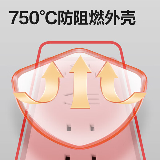 得力（deli）新国标安全插座 插排/插线板/接线板/排插/插板/拖线板 4位总控开关 全长2米 18251