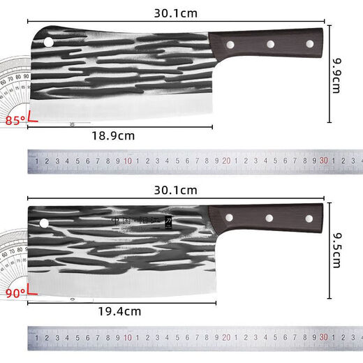 Couteau à découper en os forgé Longquan, couteau à découper les légumes et la viande ménagers, couteau à découper épaissi, peut aiguiser le couteau de cuisine pour couper les os de bœuf et de mouton, couteau à découper tranchant forgé Longquan, peut couper de petits os