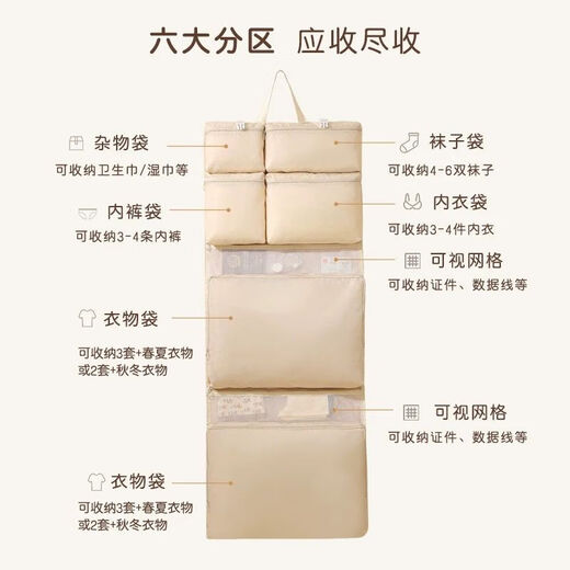 WCZ德国旅行衣物收纳袋行李箱出差收纳包出行旅行箱分装整理袋懒人出 灰色（短途旅行/分装衣物/轻量便携）