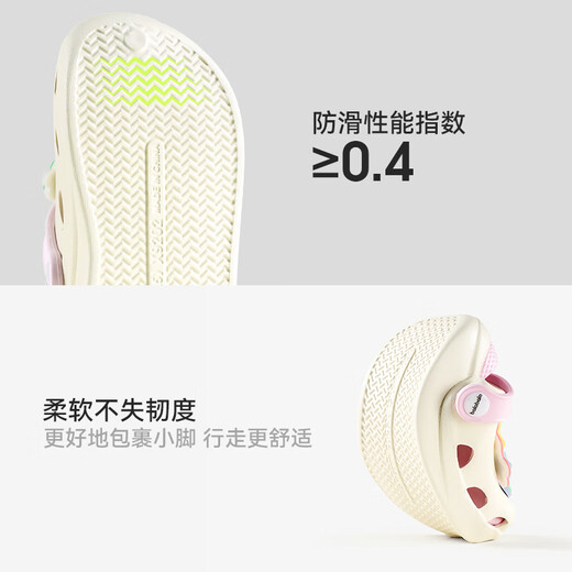 巴拉巴拉儿童拖鞋男童夏季宝宝卡通洞洞鞋室内防滑浴室软底凉鞋女童沙滩鞋