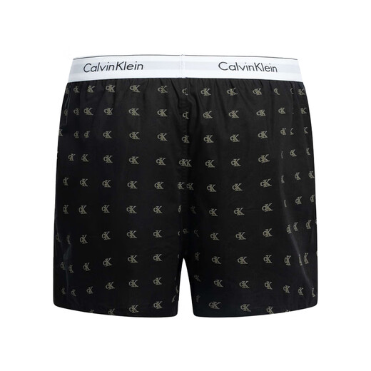 Calvin Kleinck Herren Baumwollmode komfortable Boxer Unterwäsche 2 Packs NB1396A TMY BROWN/Schwarz L.