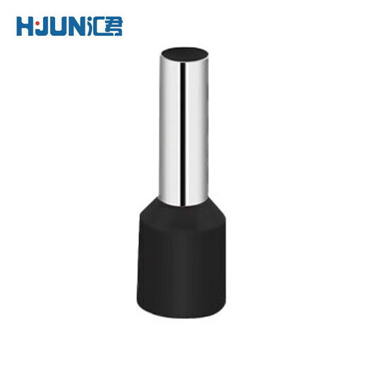 Huijun tubular terminal block cold-pressed terminal pre-insulated terminal brass wire connector black VE1012/1000 only 10 square meters