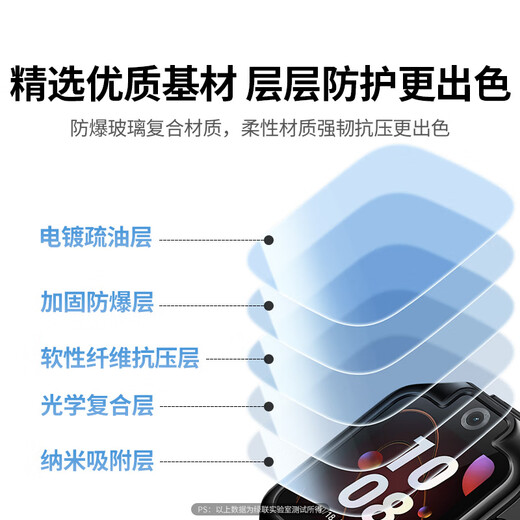 Green Alliance suitable for Huawei children's watch film 5X/5XPro tempered film HD full screen coverage anti-scratch anti-fall anti-fingerprint screen glass protective film 3 pieces