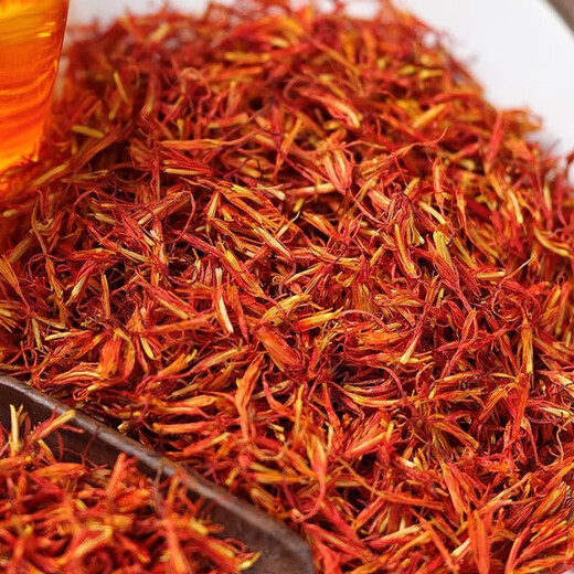 Pékin Tongrentang Xinjiang Sélection du safran Qualité des matériaux médicinaux chinois de safran, sans soufre, teints, pieds trempés, non imbibés et nourrissants. 500 g de carthame