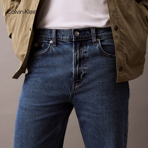 Calvin Kleinjeans [réplica 90 Serie] 25 hombres y mujeres de primavera y verano El mismo modelo CK retro jeans rectos 4RB701G U1W-Denim Light Blue 30