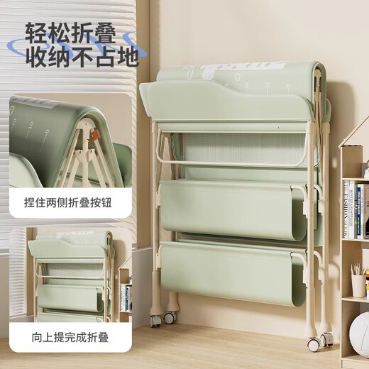 DEARVADER尿布台婴儿护理台洗澡一体可折叠多功能新生幼儿换尿布抚触婴儿床 米色旗舰版