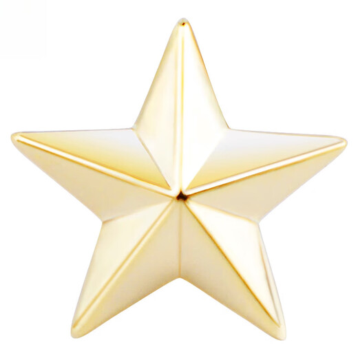 Shiyun men's light luxury suit brooch gold-plated simple corsage shirt collar button-down collar pin five-pointed star badge cufflinks gold 2 velvet box