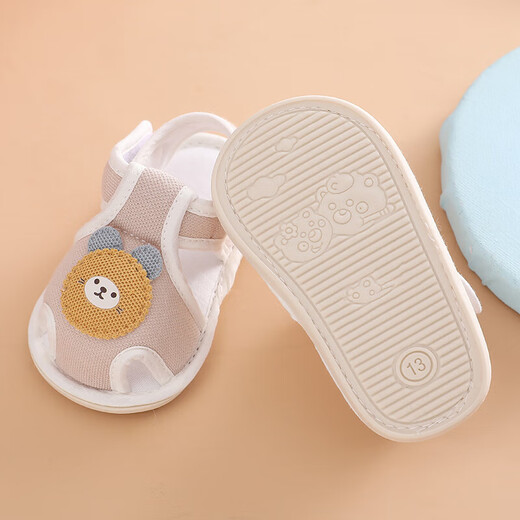 Baby Sandals para niños pequeños suaves sin deslizamiento de 1 año de 1 año Baby Bebé Clase A Summer Indoor y al aire libre zapatos para principiantes Color de mapache [Estilo de exploración al aire libre] 16 Longitud interna 13 cm [16 tamaños] 13-15 meses