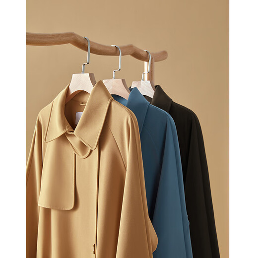 Fan Silan 13012 temperament trendy windbreaker jacket for women in spring and autumn 2021 new high-end atmospheric medium-length khaki M
