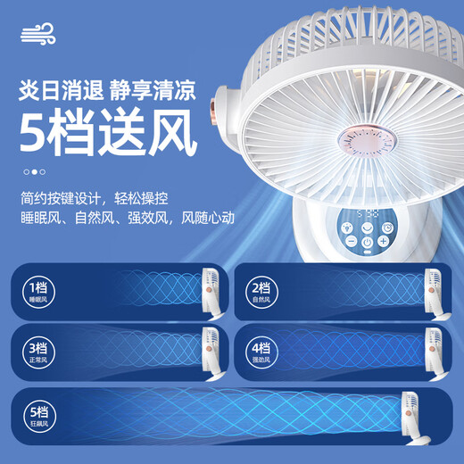 Sixiou Dormitory Fan Bed Light Suspension Small Fan Student Dormitory Night Light Desktop Fan USB Charging Fan Car Baby Stroller Available Clip Fan High Wind Power Long Life Ceiling Fan Glacier White Upgraded Remote Control Night Light Model Removable Net Cover + Aromatherapy Mosquito Repellent