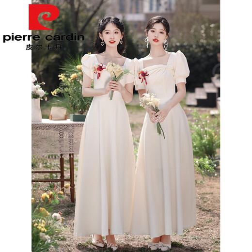 
Pierre cardin bridesmaid suit 2025 new. Cherry champagne satin dress with niche niche fairy Autumn sister group dress for women 753-Medium/Length/Model This year's popular light luxury brand 2XL