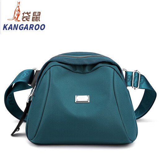 Kangaroo Nylon Oxford Stoff Musterbeutel Frauen Crossbody Tasche 2025 Neues lässiges modisches All-Match-Leinwand-Umhängetasche Flaggschiff-Schwarz