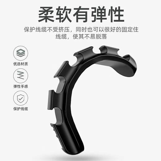 Escase Desktop -Kabelmanager Festnetz -Versorgungsdaten Kabelkarte Clip Wickler Kabelspeicher und Finish Draht Sammlung Clip Tie Kabel Kabelgurt 6 Schnappschnalle Schwarz