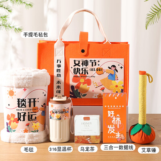 Fuouli Souvenir Geschenkboxgruppe Gebäude praktischer kleiner Geschenks Sommer Cool Business Company Event Angestellte Eingangsgeschenkpreise Befriedigung Geschenkset drei 450 ml