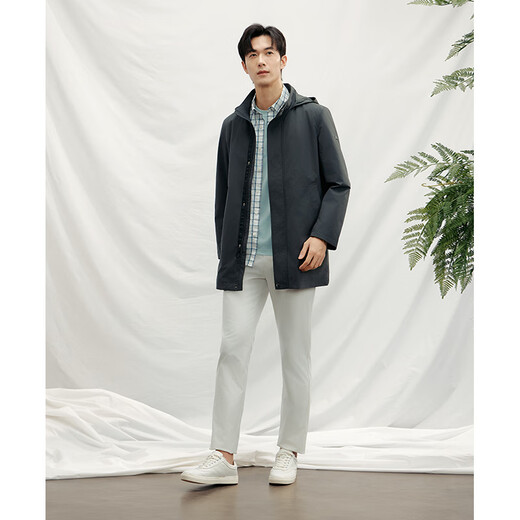 BeanpoleBEANPOLE spring and summer men's outdoor casual style relaxed hooded commuter dark gray windbreaker jacket dark gray M 175/92A