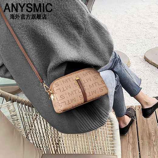 Anymic International Luxury Brand Temperament Ladies Pequeñas bolsas para mujeres 2024 Nuevas bolsas para mujeres de moda de verano marrón de alta gama (muñequeras)