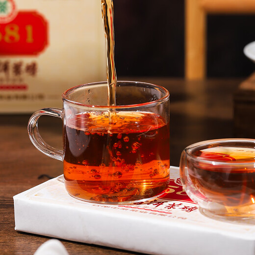 中茶普洱茶经典唛号7581熟普250g*6砖茶叶中华老字号 端午送礼 2023年